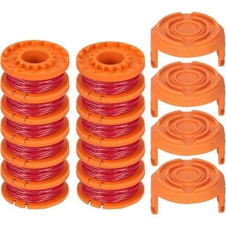 12-pakka Trimmerilankaa Worx 20V Trimmereille, Kestävä Vaihtokela Allassuojille ja Reunaleikkureille, Parannettu Leikkuunopeus_RY_xx