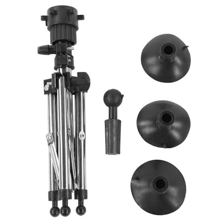 Metall Stativ for Mannequinhode Justerbar Frisør Treningshode Stativ Tilbehør Sølv