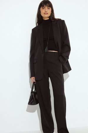 NA-KD Basic Suit Pants - Kontorbukser - Sort - EU 38