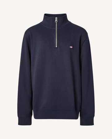 Lexington Terry half zip sweater, dark blue