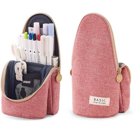 Blyantveske for tenåringer, blyantveske for studenter, mobiltelefonstativ, blyantveske, stor stativblyantveske