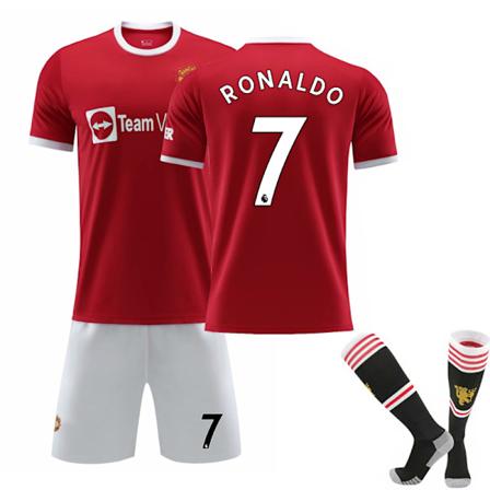 Manchester Unitedin Lasten ja Aikuisten Jalkapallopaidat 2022-2023 - Harjoituspaitasetti Nro 7 RONALDO No.7 RONALDO 24