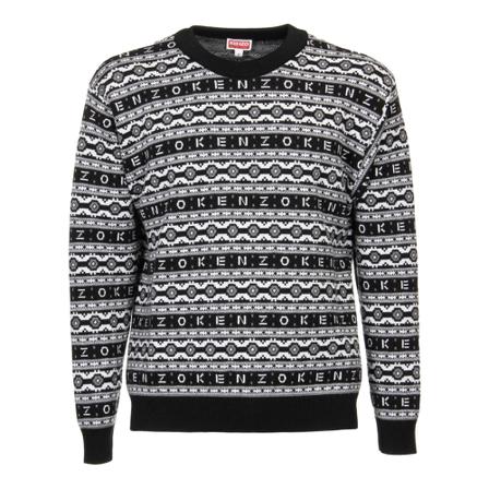 Kenzo, Round-neck Knitwear Czarny, Mężczyzna, Rozmiar: S