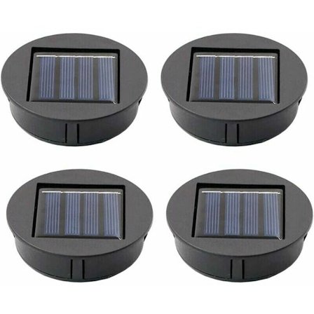 4 stk. udskiftning af solcellelamper med LED-pærer, SL.GT solpaneler, solpanelbatteri, reserve LED solbatterikasser