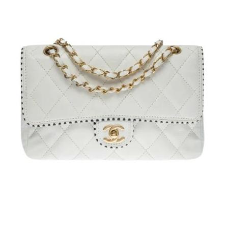 Chanel Vintage, Pre-owned Leather chanel-bags Wit, Dames, Maat:ONE Size
