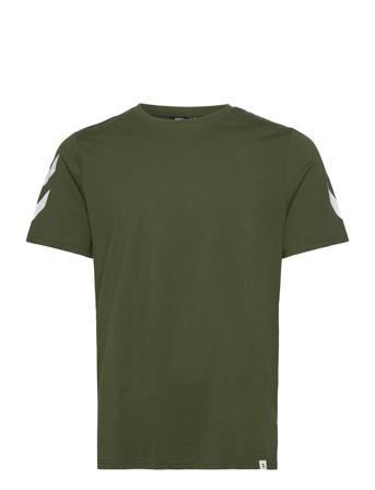 Hmllegacy Chevron T-Shirt T-shirts & Tops Short-sleeved Grønn Hummel*Betinget Tilbud