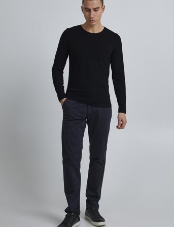 Casual Friday Cftheo Ls Tee - Black - XXL