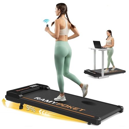 Treadmill Walking Pad – 3-in-1 juoksumatto ja kävelymatto kotiin, mini juoksumatto 9 % kallistuksella – 2.5HP moottori (1–8 km/h)