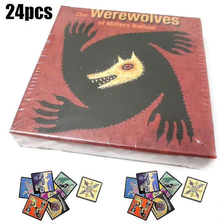 The Werewolves Of Miller's Hollow Werewolf Card Gathering Party Board Game 24 Cards Full English