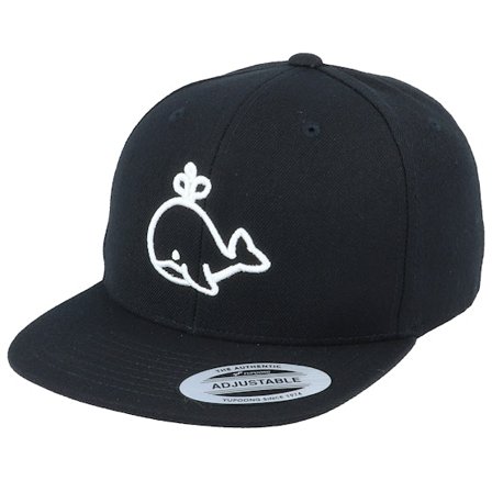 Kiddo Cap - Kids 3D Whale Black Snapback Snapback Black Cap - @ Hatstore