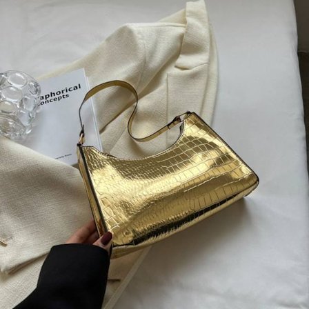 Axelväska Shoppingväska GULD - spot sales