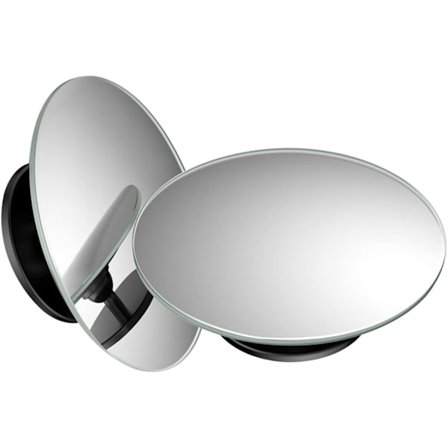 Pakke af Blindvinkel Spejle til Biler, Ø51mm Runde Autospejle med Bred Vinkel HD Selvklæbende, 360° Rotation Ydre Bagspejl Blindvinkelhjørne M