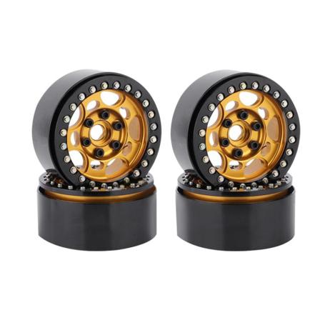 4st Fälgnav 1,9" Beadlock Hjul Guld