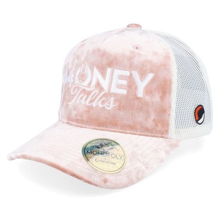Monopoly - Rosa trucker Keps - Money Talks Velvet Peach/White Trucker @ Hatstore
