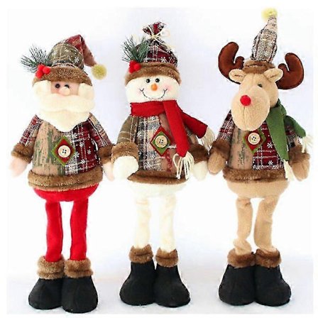 Jultomte Docka Dekorationer Jul Snögubbe Älg Dockor Jul Plast Dockor Kreativa Leksaker[D]