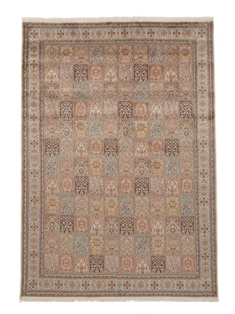 Kashmir Pure Silk Rug Oriental Brown/Orange (Silk, India)