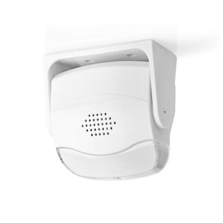 Nedis Rörelsedetektor Larm | Batteridriven | 3x AAA/LR03 | 80 dB | Detektorområde: 1.10 m | Detektorvinkel: 10 ° | Tak / Vägg | Vit