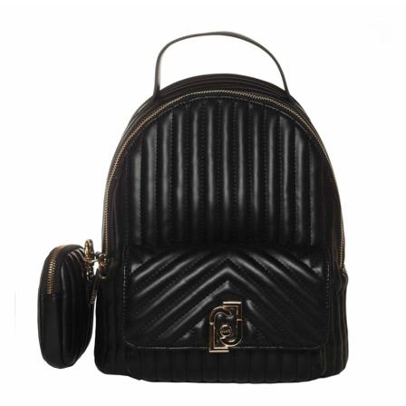 Liu Jo, Backpack CON Charm Czarny, Kobieta, Rozmiar: ONE Size