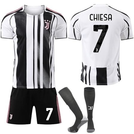 2025-2026 Juventus FC Hjemmebanetrøje Børn Voksen med Strømper Nr.7 CHIESA Nr.7 CHIESA No.7 CHIEZA_jarx