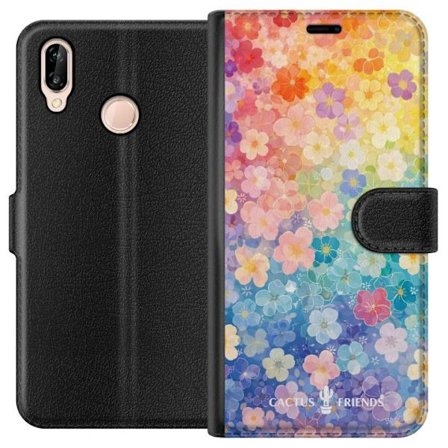 Yhteensopiva Lompakkokotelo Huawei Huawei P20 lite Cactus and Friends – RainbowBloom