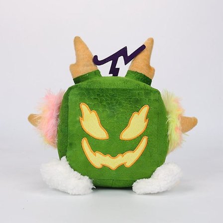 Blox Fruits Game Periferi Frukt Leopard Trykk Boks Plysjleke Lilla Boks Dukke(15cm,Grønn Drage Boks 225g)