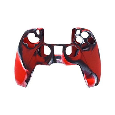Playstation 5 / PS5 Silikon Skin skal - Camouflage Red/Black