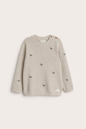Newbie | Pusero, jossa dinosauruskuviointi | Meleerattu beige