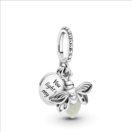 Pandora Sterling Silver Firefly Blue Turtle Octopus Glödlampa Hänge 1 1 1