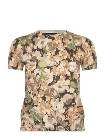 Lauren Ralph Lauren | Floral Cotton-Blend Short-Sleeve Sweater | XS
