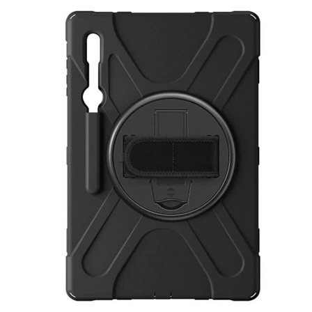 Coque - Samsung - Galaxy Tab S8 Ultra/S9 Ultra - Hybride - Svart - Inbyggd ställning