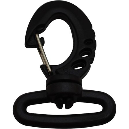 5 stk. Svart Oval Svivel Snap Krok i Plast med Hummersklo.