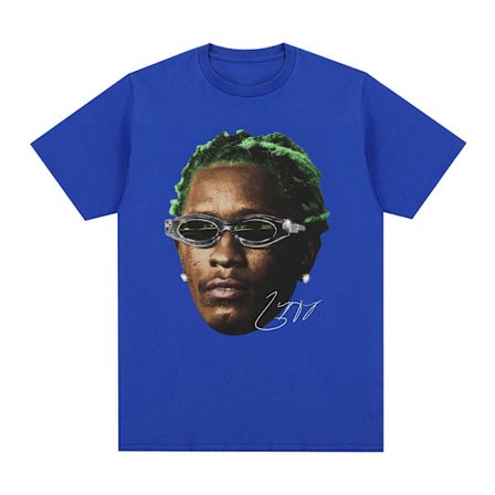Rapper Young Thug Grafisk T-shirt Herr Dam Mode Hip Hop Vintage T-shirt