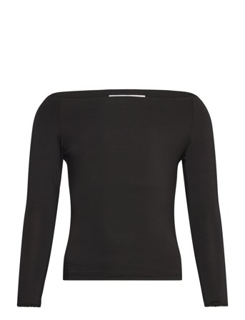 Rosemunde Kids Rkbillie Ls Off Shoulder T-Shirt - Black - 164