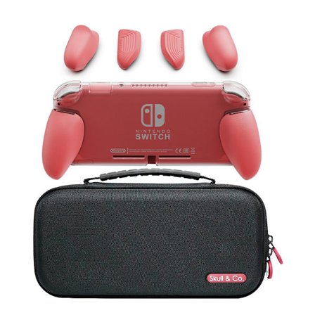 GripCase Lite Bundle: Et behageligt beskyttende etui med udskiftelige greb [passer til alle håndstørrelser] til Nintendo Switch Lite