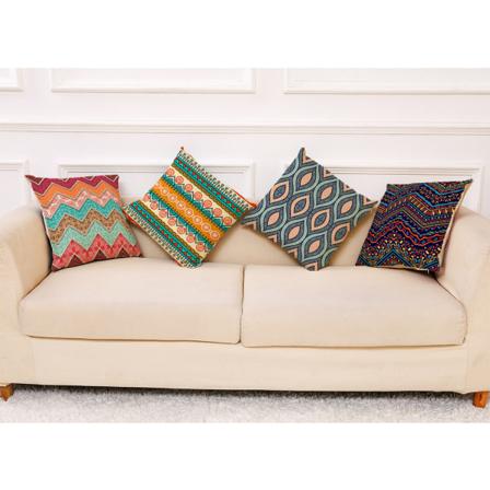 Tyynynpäälliset 45 x 45 cm Bohemian Geometric Set 4 kpl tyynyliina
