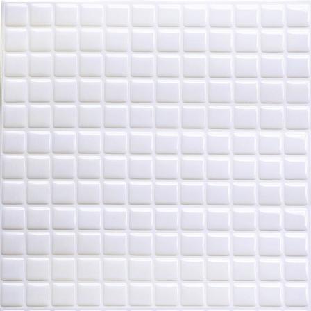 3D Mosaikfliser Klæbemiddel Væg Vandtæt Selvklæbende Flise Sticker 23.6X23.6cm til Køkken Badeværelse-4 stykker