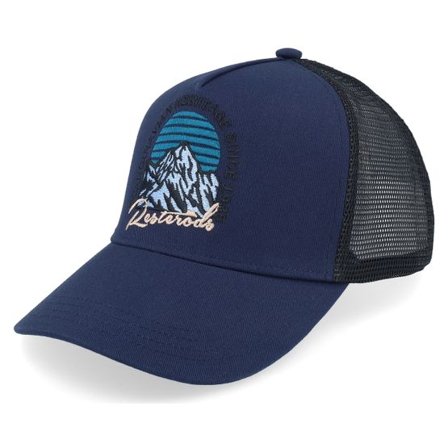 Resteröds - Blå trucker Keps - Navy/Black Multicolor Trucker @ Hatstore