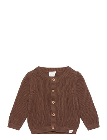 Cardigan Moss Knit Neuletakki Ruskea Lindex