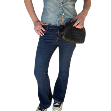 Mörkblå bootcut jeans
