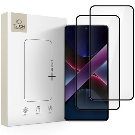 Tech-Protect Glass Fit+ 2-pakning herdet glass til Xiaomi Poco X7 5G - svart
