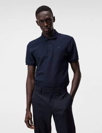 J. Lindeberg Troy Pique Polo Shirt - Navy - S