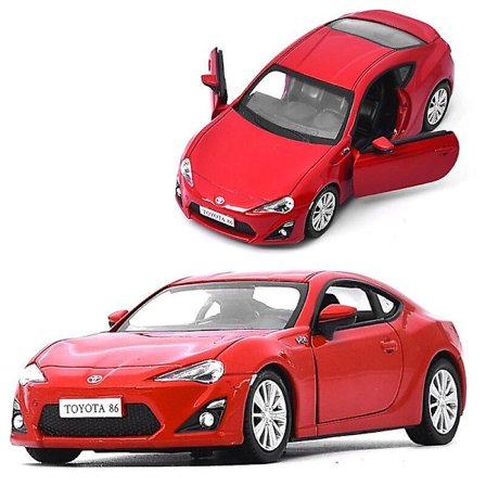1/36 Legering Diecast modellbil Toyota Gt86 Metall sportsbil leketøy Trekk tilbake 2 dører Statisk modell samling kjøretøy leker for gutter