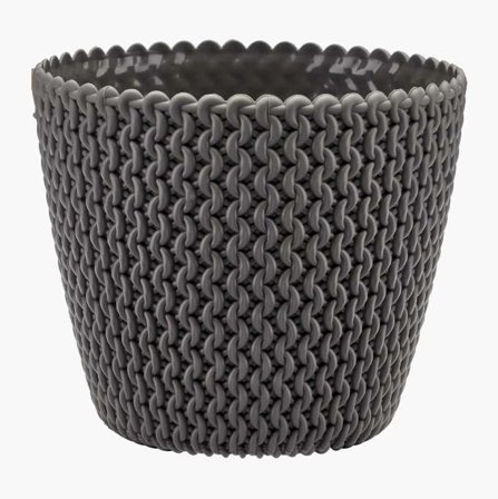 Svart plastkruka Ø13 cm