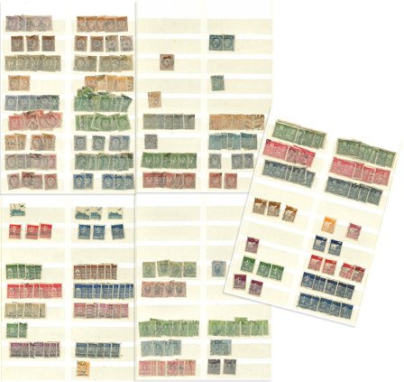 Norge - Dublet samling i 1 indstiksbog - Stemplet