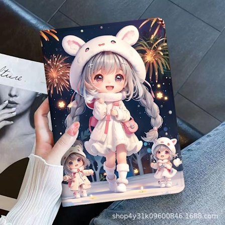 Stilrent skal för iPad 2025 11 11" Silver Tjej Silikon