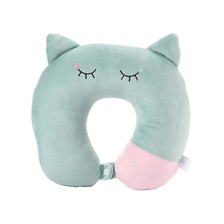 Reisepute - Myk Minnefoam Nakkepute for Voksne, Barn og Ungdom (Grønn)