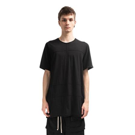 Rick Owens, Koszulka męska Rick Owens Drkshdw Knit T-shirt Grid Level T Du 02B4254 RN Czarny Czarny, Mężczyzna, Rozmiar: M