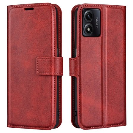Lompakko Nahkakotelo For Motorola Moto E13 - Punainen
