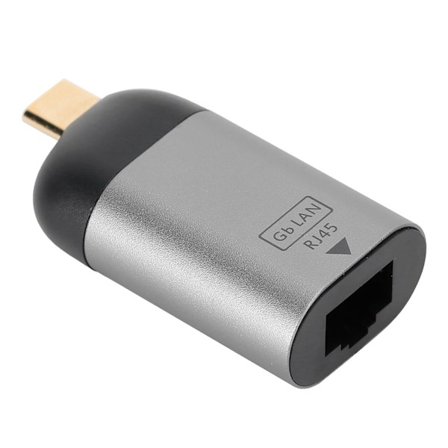 Typ-C till Gigabit RJ45 Nätverksadapter i Aluminiumlegering för Windows Android OS X