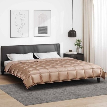 Couette Vidaxl Duvet d'hiver Guld 220 x 200 cm Satin och Mikrofiber